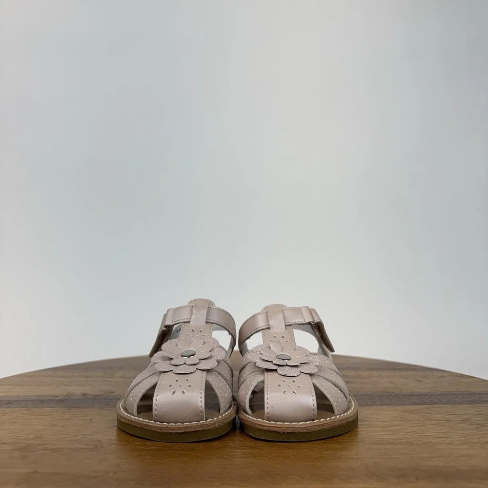 New Little Kids Girls‎ Rachel Shoes Althea Pink Glitter Fisherman Sandals Size 9